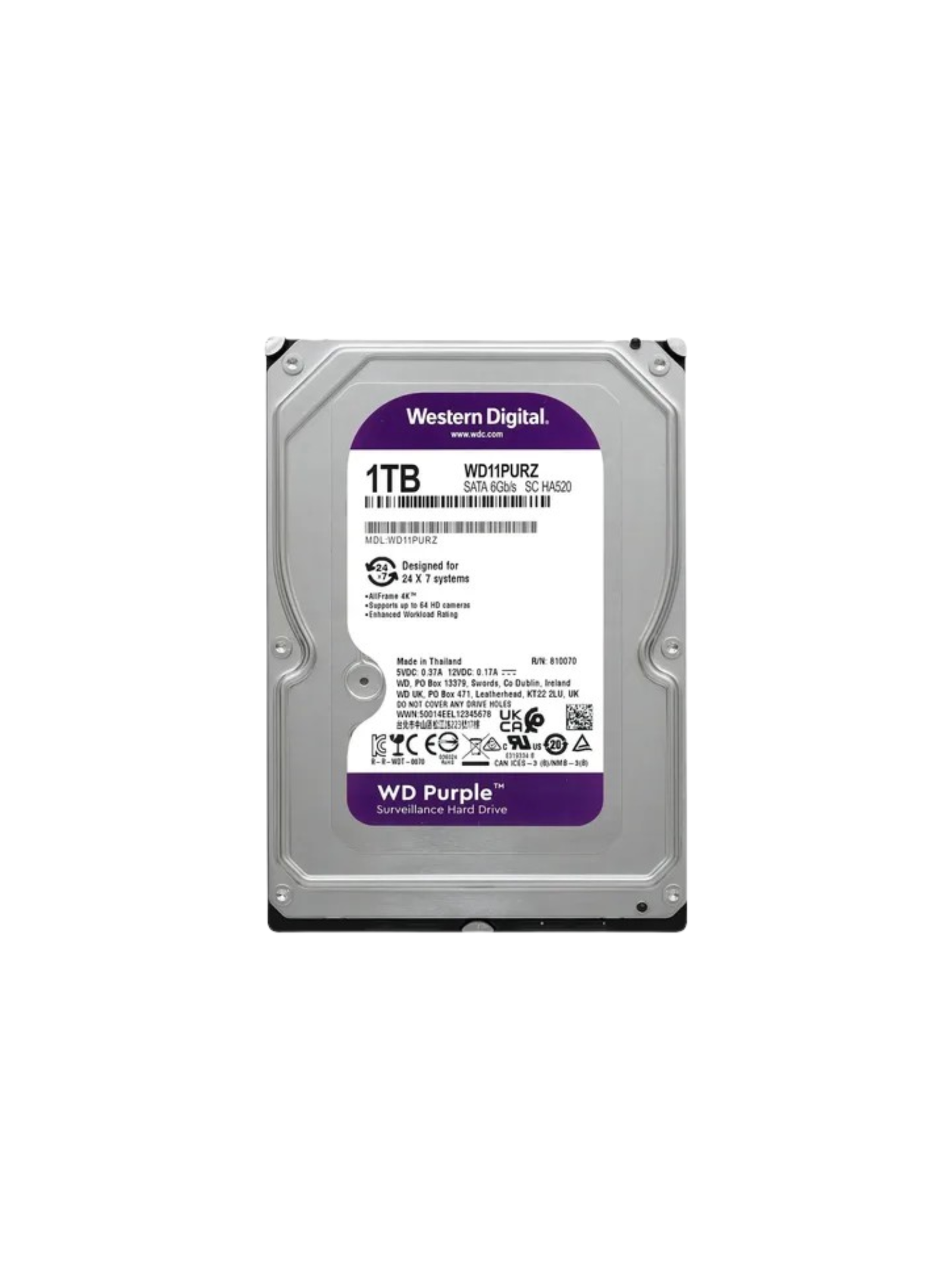 DISCO DURO 1 TB PURPLE PULL        